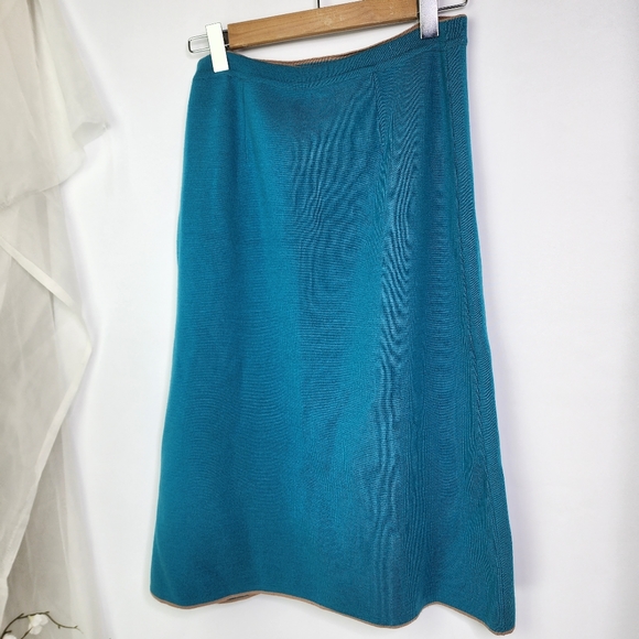 Lefin London Dresses & Skirts - Lefin London size 12/14 aqua blue wool-blend A-line skirt